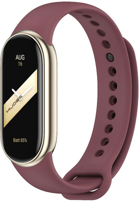 샤오미 미밴드10 미밴드9 미밴드8 컬러 스트랩 실리콘 TPU 17가지 색상 샤오미 스마트밴드 10 9 8 호환 시계줄, 와인, 1개