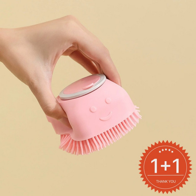 곽씨네슈퍼 두피 마사지 샴푸 펌프 브러쉬, 2개, 핑크