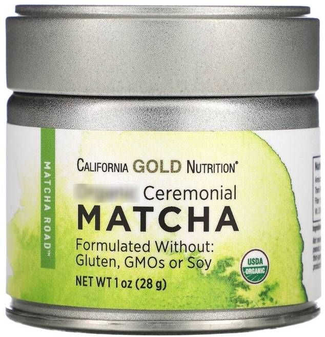 캘리포니아골드 뉴트리션 카테킨 말차 로드 그린티 파우더 28g(1oz) 햇녹차잎 채식주의, 28g, 1개입, 1개