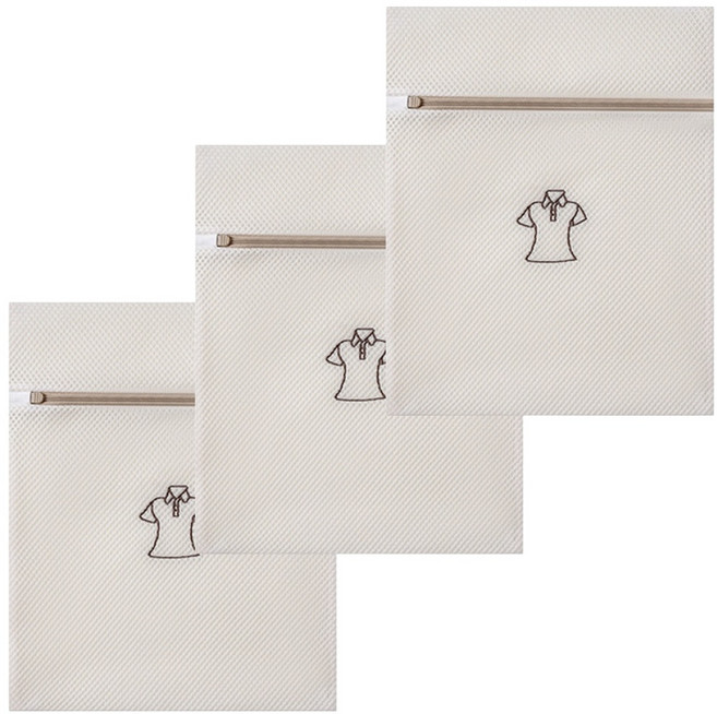 홈데코레 더 도톰한 3중 메쉬 세탁망, 중형(30x40cm), 3개, 베이지