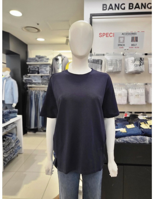 뱅뱅 여름 쿨 반값 여성 가볍고 시원한 오버핏 옆트임 무지 반팔 티셔츠