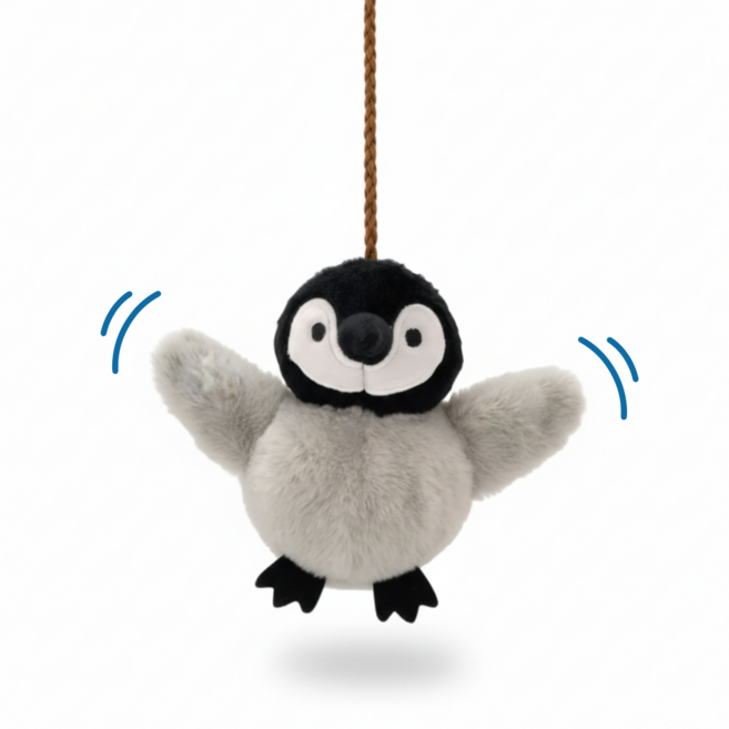 호미펫 날아다니는 움직이는 고양이새장난감 고양이장난감, 1개, 그레이, HF02-펭귄
