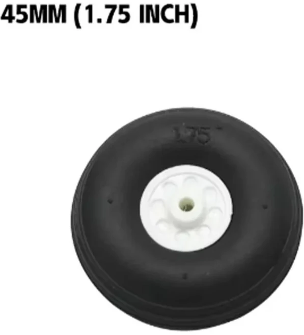 Rc 고정 날개 비행기 용 2 개/몫 고탄력 바퀴 (직경 25/32/38/45/55/64/76/88mm) Diy 로봇 타이어 수, 04 1.75 inch -45mm 2pcs