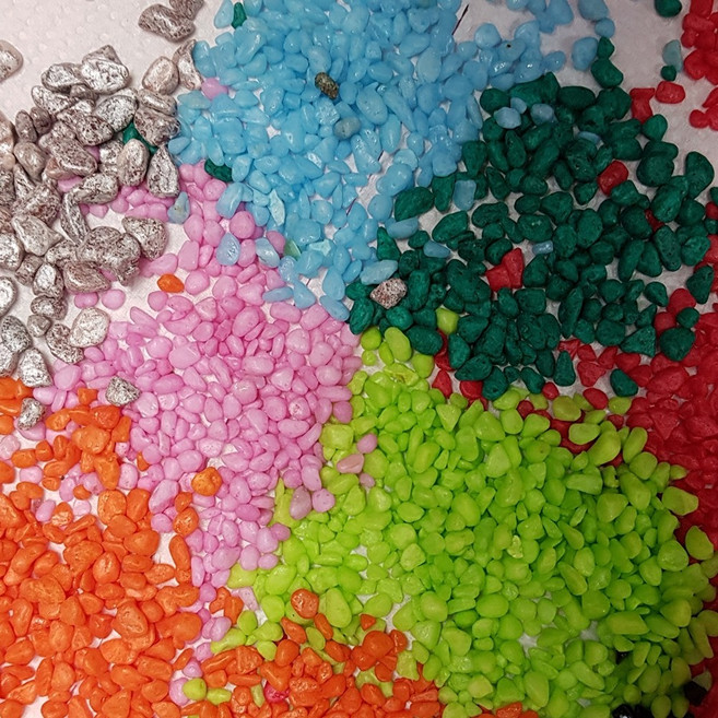 컬러스톤 색자갈 15KG 대포장 컬러스톤예쁜자갈, 1개, 노랑옐로