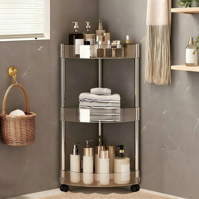 욕실 선반 욕실코너선반 화장실선반, 1개, 투명