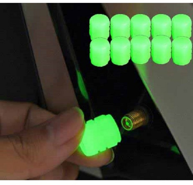 모토로이 야광 타이어 밸브캡, 그린, 10개