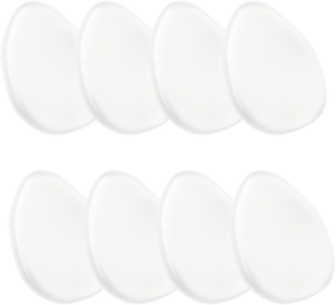 프렌지 투명 톡톡 실리콘 퍼프 썬블럭 퍼프, 8개, 물방울