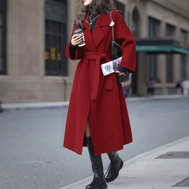대박난박양 클레어 벨티드 롱코트