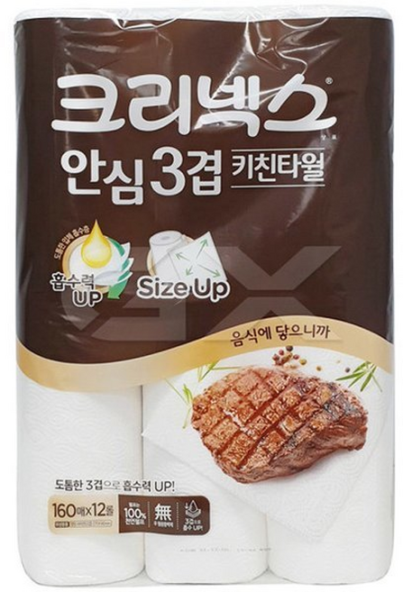 크리넥스 안심 3겹 키친타월, 1매, 1개