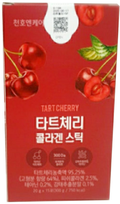 천호엔케어 타트체리 콜라겐 스틱 15p, 300g, 2개