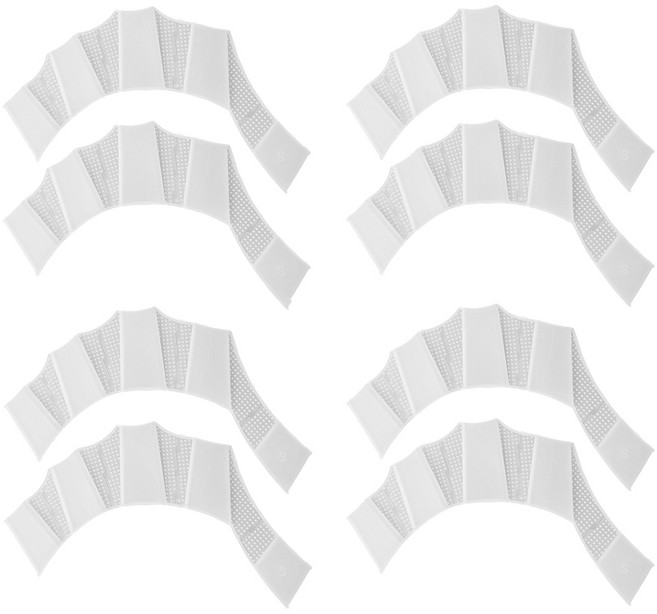 투데이리빙 4쌍 세트 오리손 물갈퀴 개구리손 실리콘 수영 패들 물놀이 훈련 용품, R79154C(화이트, 4세트