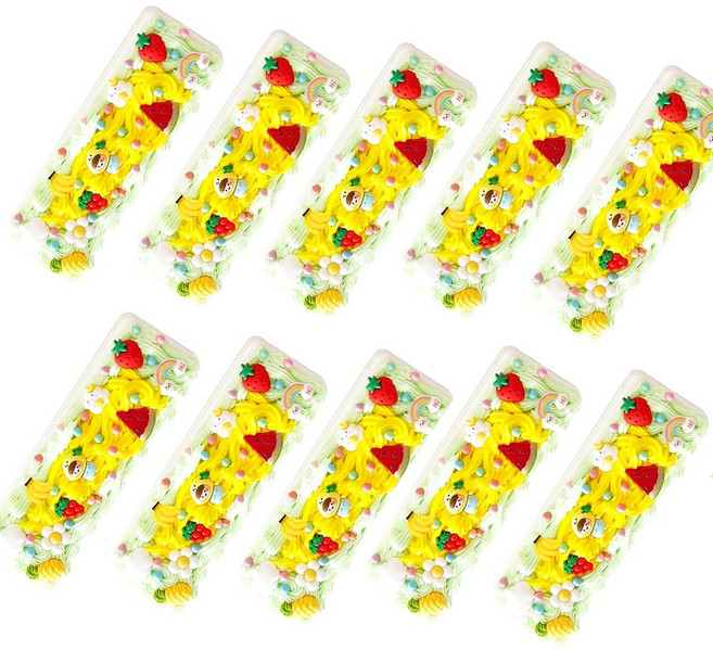 DIY 데코덴 필통 만들기 세트 필통 꾸미기 파츠 학원 필통, 그린푸드, 10개