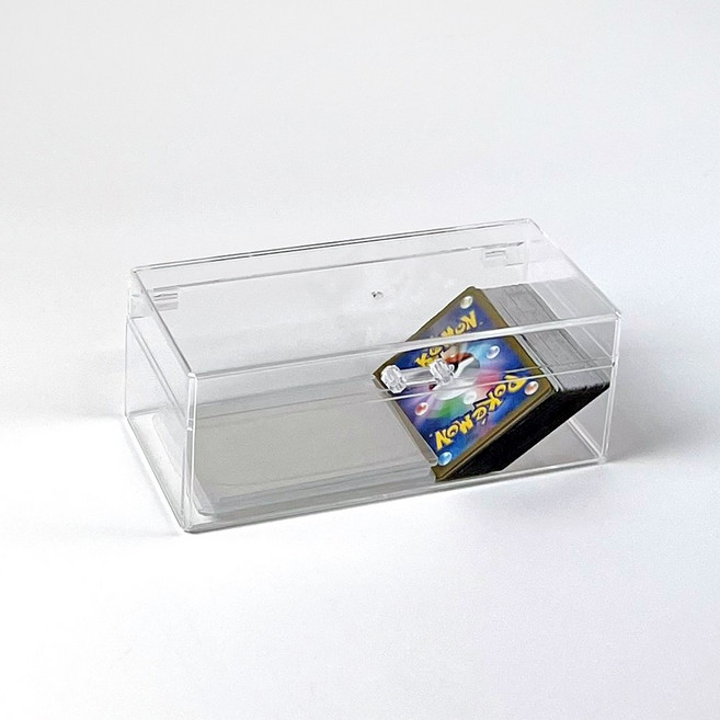 이지유 투명 포토카드 수납함 아크릴정리함 칸막이 포켓몬 다꾸 도무송 키링 탑로더 보관 케이스, 1개, 투명 확장형 싱글