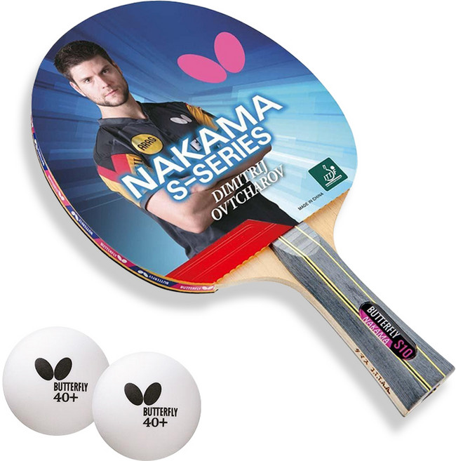 버터플라이 나카마 nakama S10 쉐이크 탁구라켓, NAKAMA S-10, 1개