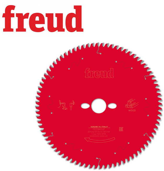 프레우드 원형톱날 FR23W004T ATB T형 10인치 목재용 250x30x80Tx1.8