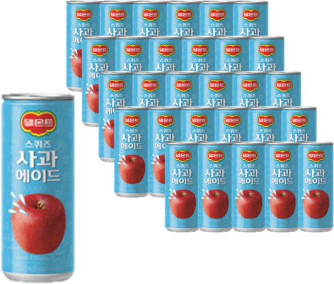 델몬트 스퀴즈 사과 에이드, 240ml, 30개