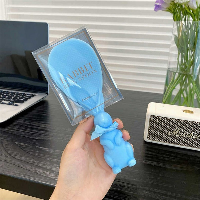 스탠드 밥주걱 요리스푼 조리기구 주방도구 토끼, 블루 토끼 주걱, 1개