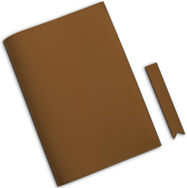 소이믹스 러브썸 가죽 북커버 + 북마크 세트 베이직 M, 카멜브라운, 1세트