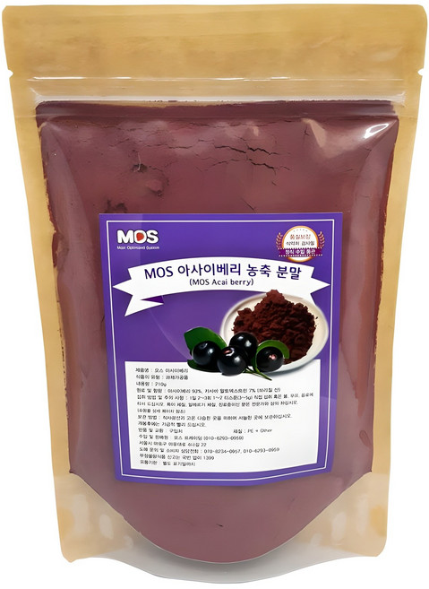 MOS 아사이베리 농축 분말, 210g, 1개