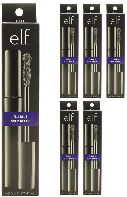 e.l.f. 3-in-1 마스카라 7.5ml, Very Black, 6개
