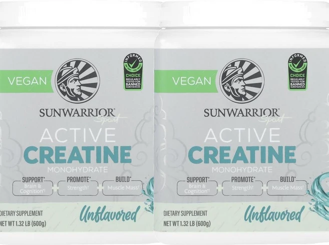 썬워리어 스포츠 액티브 크레아틴 모노하이드레이트 600 g Sunwarrior Sport Active Creatine Monohydrate Unflavored 600g, 2개 - 쿠팡