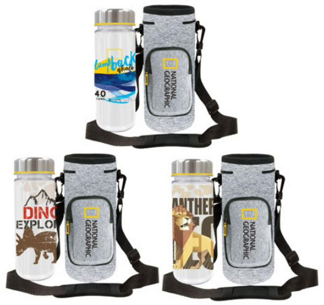 내셔널지오그래픽키즈 키즈 에센 물병크로스 보온가방세트, 다이노, 500ml, 1세트