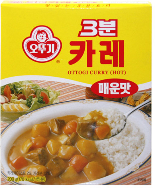 오뚜기3분 카레 매운맛, 200g, 1개