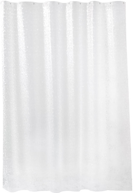 투데이리빙 페블 방수 샤워 커튼 곰팡이 방지 욕실 가림막 오염 방지 커튼봉 압축봉 무타공 봉세트 + 커튼링 12개 포함, 1세트, 반투명