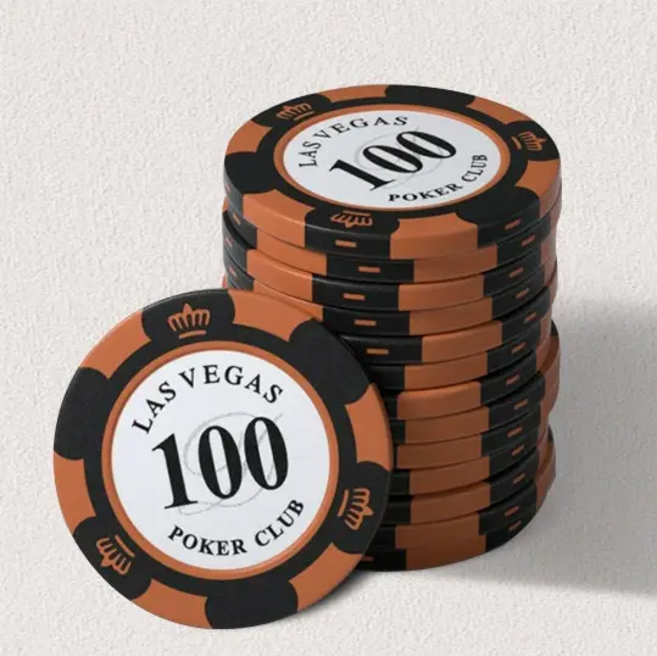 데칼클레이 포커칩 국제규격 라스베가스 카지노칩 경기용 홀덤칩 40매, 1세트, 브릭