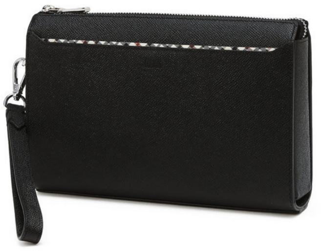 닥스 정품 populet 남성 가죽 체크 클러치백 직장인 대학생 가방