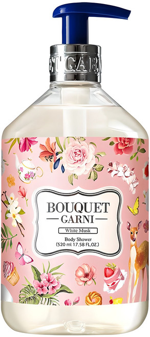 부케가르니 프레그런스드 바디워시 화이트머스크향, 520ml, 1개