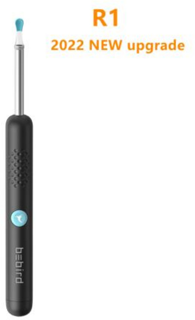 귀지흡입기 귓밥제거 귀청소기 Bebird T15 R1 스마트 비주얼 귀 클리너 건강 관리 Minifit 2in 1 여드름 왁스 제거 HD1080P 검이경 IP67 방수 내시경 신제, Bebird R1 Black, 1개, Bebird R1 Black