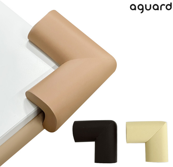 아가드 코너보호대(고급형) 모서리가드 유아 안전쿠션, 코코넛, 1개