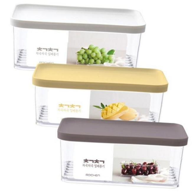 로이첸 차곡차곡 밀폐용기 1500ml 로이첸밀폐용기 반찬통 스테커블반찬통 양념통 야채통, º상품선택º