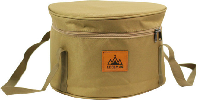쿨맨 다용도 코펠 수납 가방 L, 골든 브라운, 1단, 1개