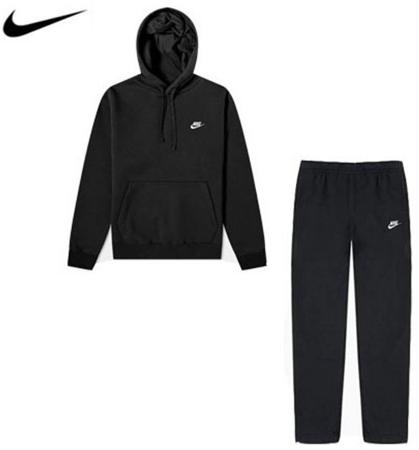 나이키 츄리닝 BV2655-010 일자후드세트 블랙 국내AS