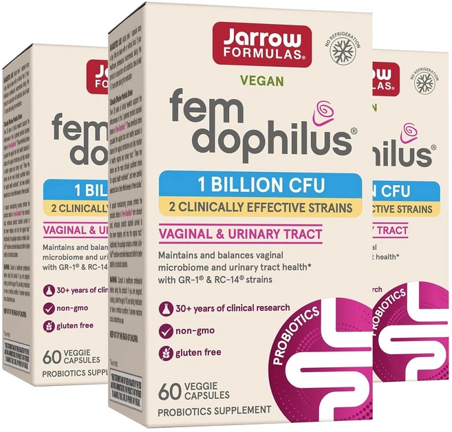 재로우 우먼 펨-도필러스 유산균 10억 베지테리안 캡슐, 60정, 3개 - 쿠팡