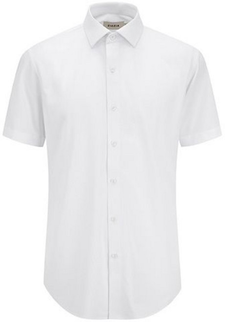 지오지아 남성 슬림핏 세미 와이드 카라 반팔 셔츠 AEF5WD1201WT