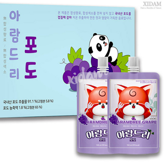 아람드리 포도 주스 (138ml*10입) x 2박스, 20개, 138ml