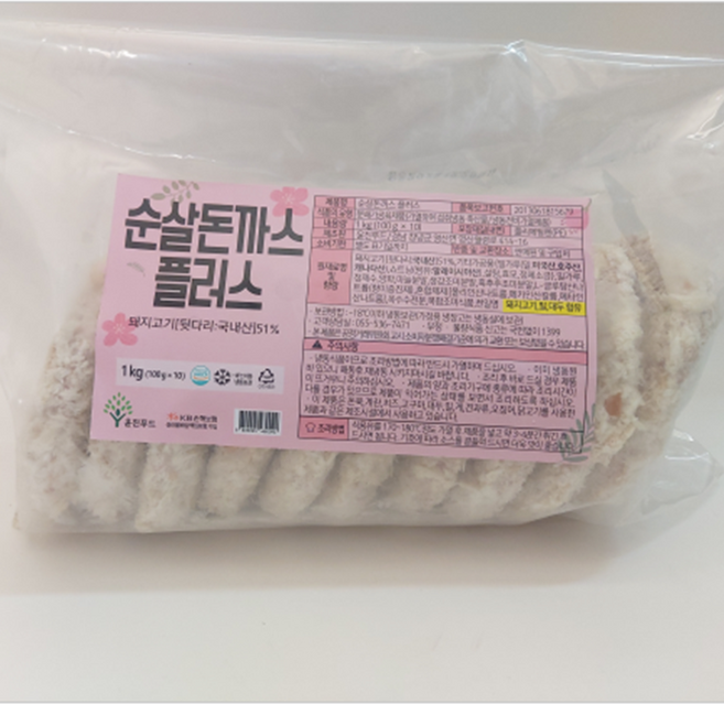 윤진푸드 순살돈까스 플러스, 1개, 1kg