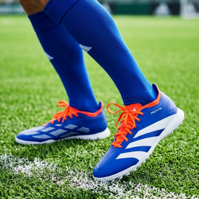 아디다스 프레데터 리그 TF 블루 풋살화 터프화 인조잔디 축구화 컨트롤 강화 접지력