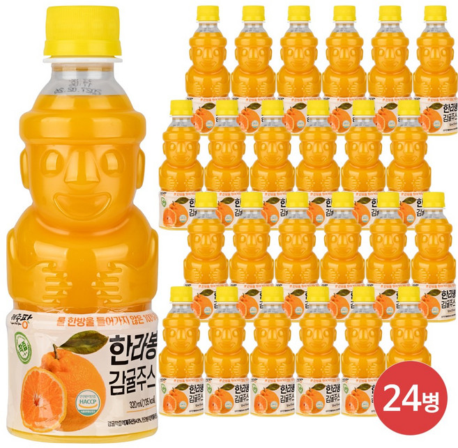 제주팡 한라봉 감귤주스 100%착즙, 24개, 320ml