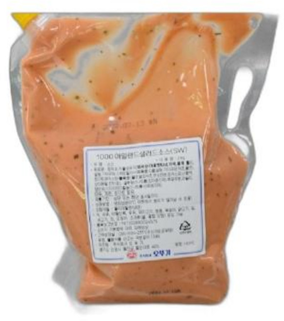 오뚜기 1000 아일랜드 드레싱 2kg, 1개