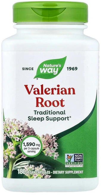 네이처스웨이 발레리안 뿌리 1590mg 베지 캡슐 180정(캡슐 1정당 530mg), 1개, 180정 - 쿠팡
