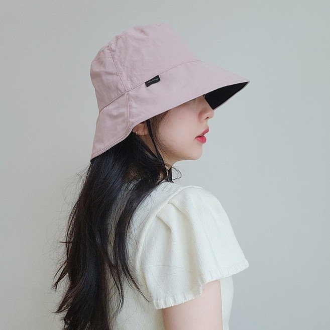 느와드코코 양면 와이드챙 방수 경량 등산 레저 턱끈 모자