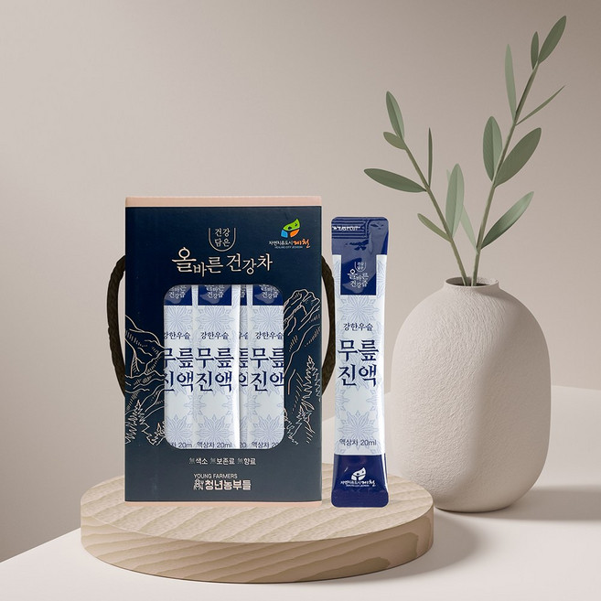 청년농부들 무릎진액 우슬즙 쇠무릎뿌리 스틱 타입, 40개, 20ml