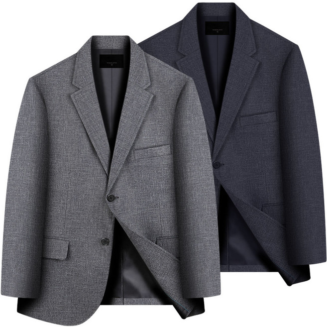 남성 콤비 자켓 봄 가을용 국내생산 스판함유 울자켓 남자 정장 마이 빅사이즈 95~120
