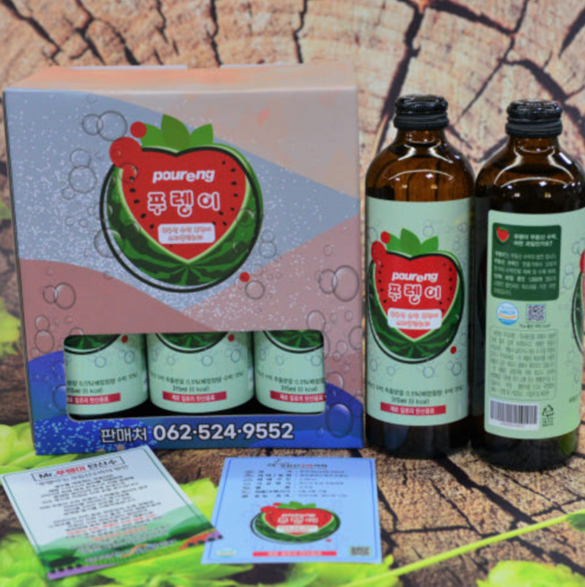 [더좋은커피] 무등산 수박 탄산수 1세트 [원산지:국산(광주광역시 북구)], 6개, 315ml