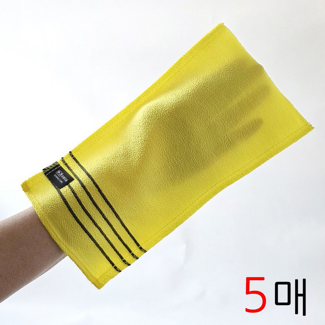 송월타올 빅사이즈 때타올 빅 마사지 때밀이 40 부드러운 마사지 강도 비스코스 레이온, 노랑, 1개, 5개입