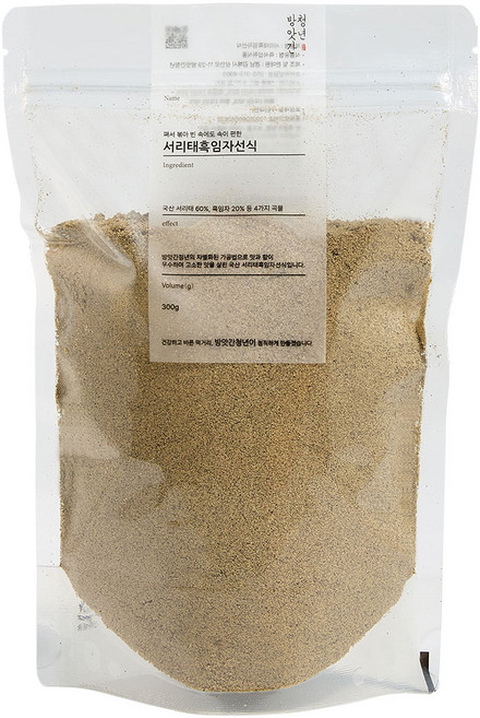 방앗간청년 쪄서 볶은 국산 서리태60% 흑임자 20% 미숫가루 선식, 300g, 2개